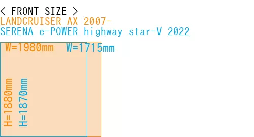 #LANDCRUISER AX 2007- + SERENA e-POWER highway star-V 2022
